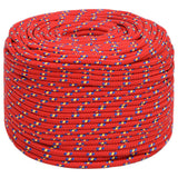 Vidaxl boottouw 8 mm 25 m polypropyleen rood