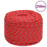 Vidaxl boottouw 8 mm 250 m polypropyleen rood
