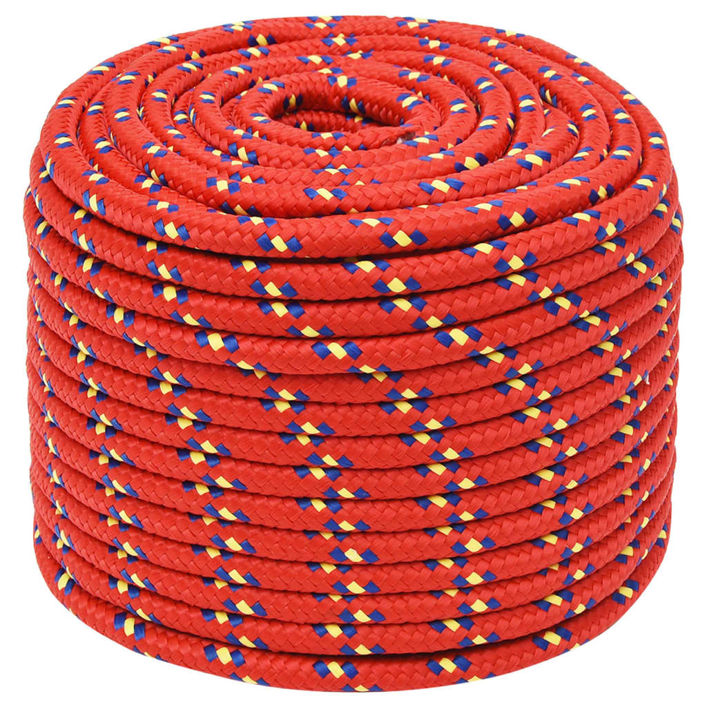 Vidaxl Boat Rope 12 mm 25 m polypropylenrød