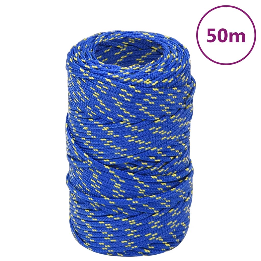 Lina łodzi vidaxl 2 mm 50 m Polipropylen Blue