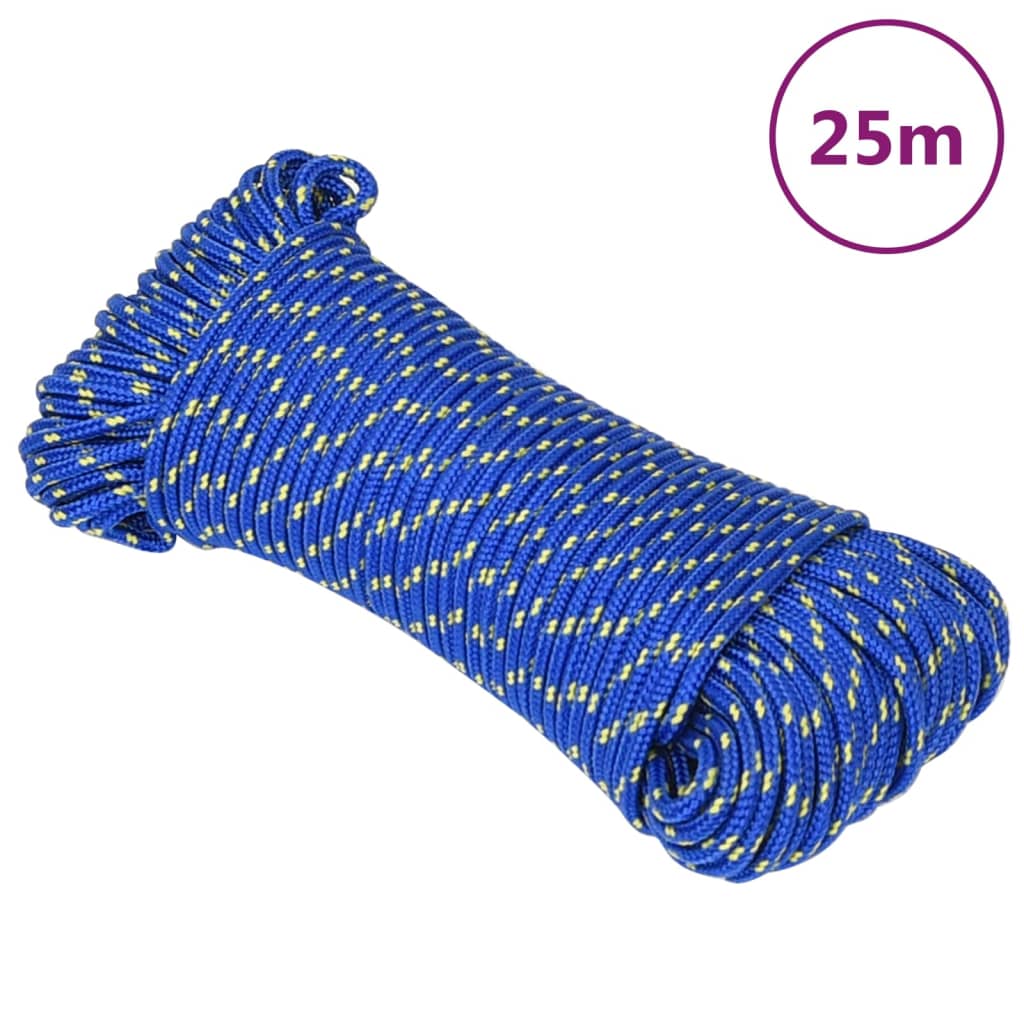 Vidaxl Boat Rope 3 mm 25 m polypropylenová modrá