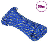Vidaxl boottouw 5 mm 50 m polypropyleen blauw