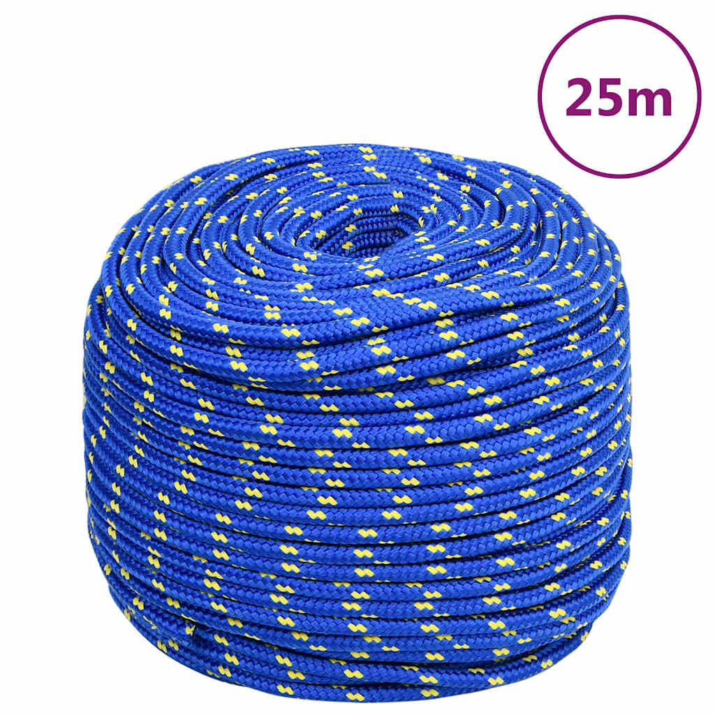 Vidaxl boottouw 8 mm 25 m polypropyleen blauw