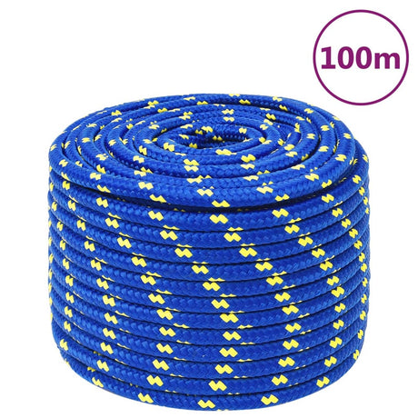 Vidaxl boottouw 14 mm 100 m polypropeen blauw