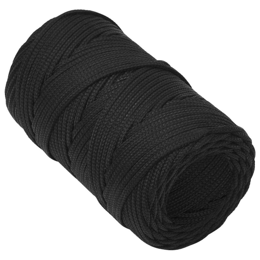 Vidaxl Boot Rope 2 mm 100 m Polroprope schwaarz