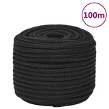 Vidaxl Boat Rope 12 mm 100 m polipropen czarny