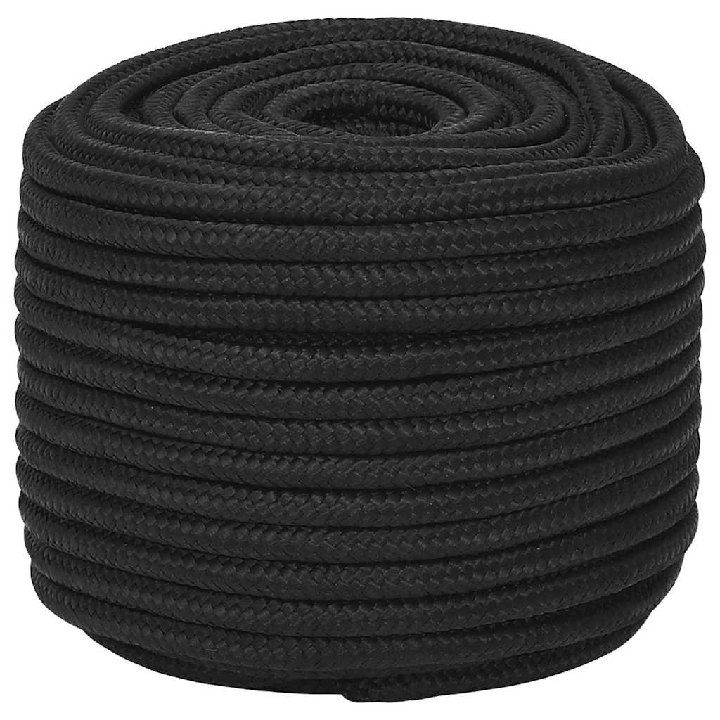 Vidaxl boottouw 14 mm 25 m polypropeen zwart
