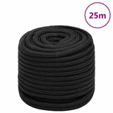 Vidaxl boottouw 16 mm 25 m polypropeen zwart