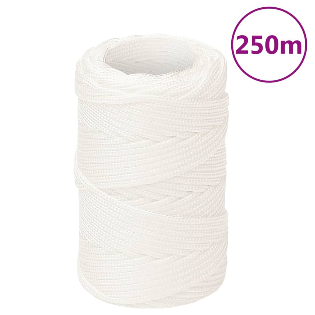 Vidaxl Boot Rope 2 mm 250 m Polypropylen voll wäiss