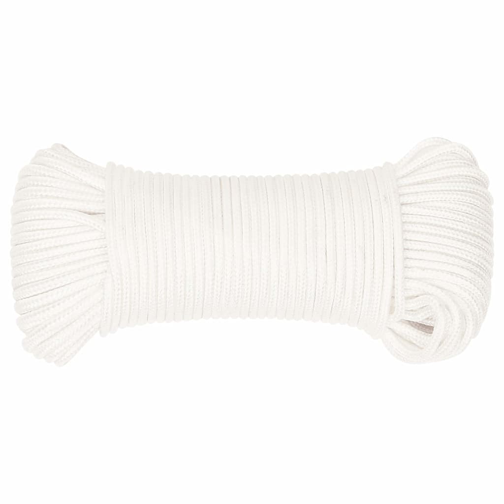 Vidaxl boottouw 3 mm 100 m polypropyleen volwit