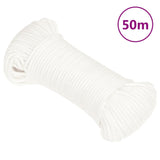 Vidaxl boottouw 5 mm 50 m polypropyleen volwit