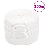 Vidaxl Boat Rope 6 mm 100 m polypropylen fuld hvid