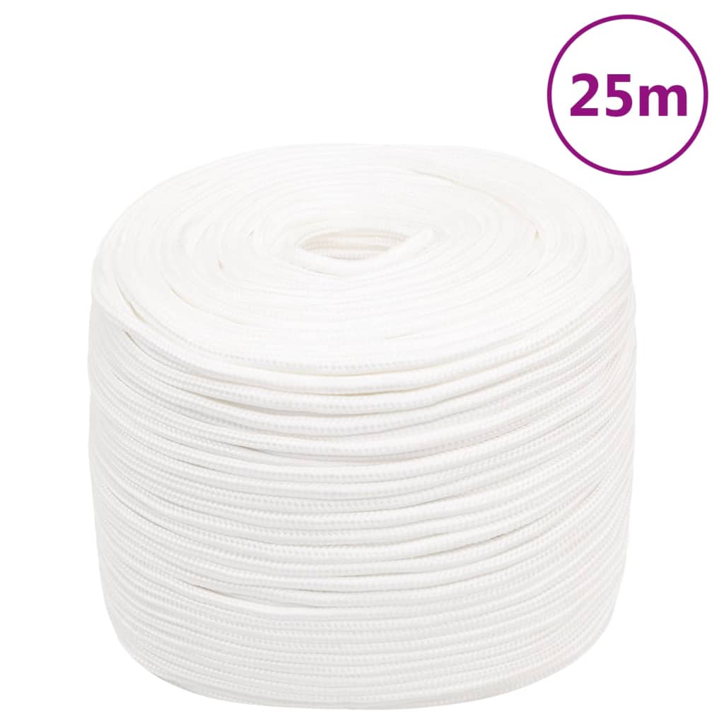 Vidaxl Boat Rope 8 mm 25 m Polypropilene Full White