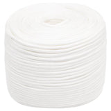 Corde de bateau Vidaxl 8 mm 25 m en polypropylène plein blanc