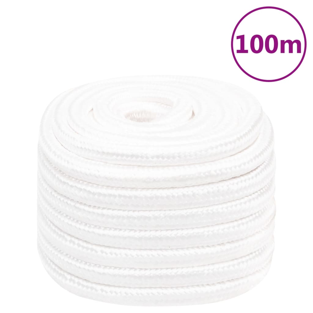 Vidaxl boat rope 20 mm 100 m polypropylene full white