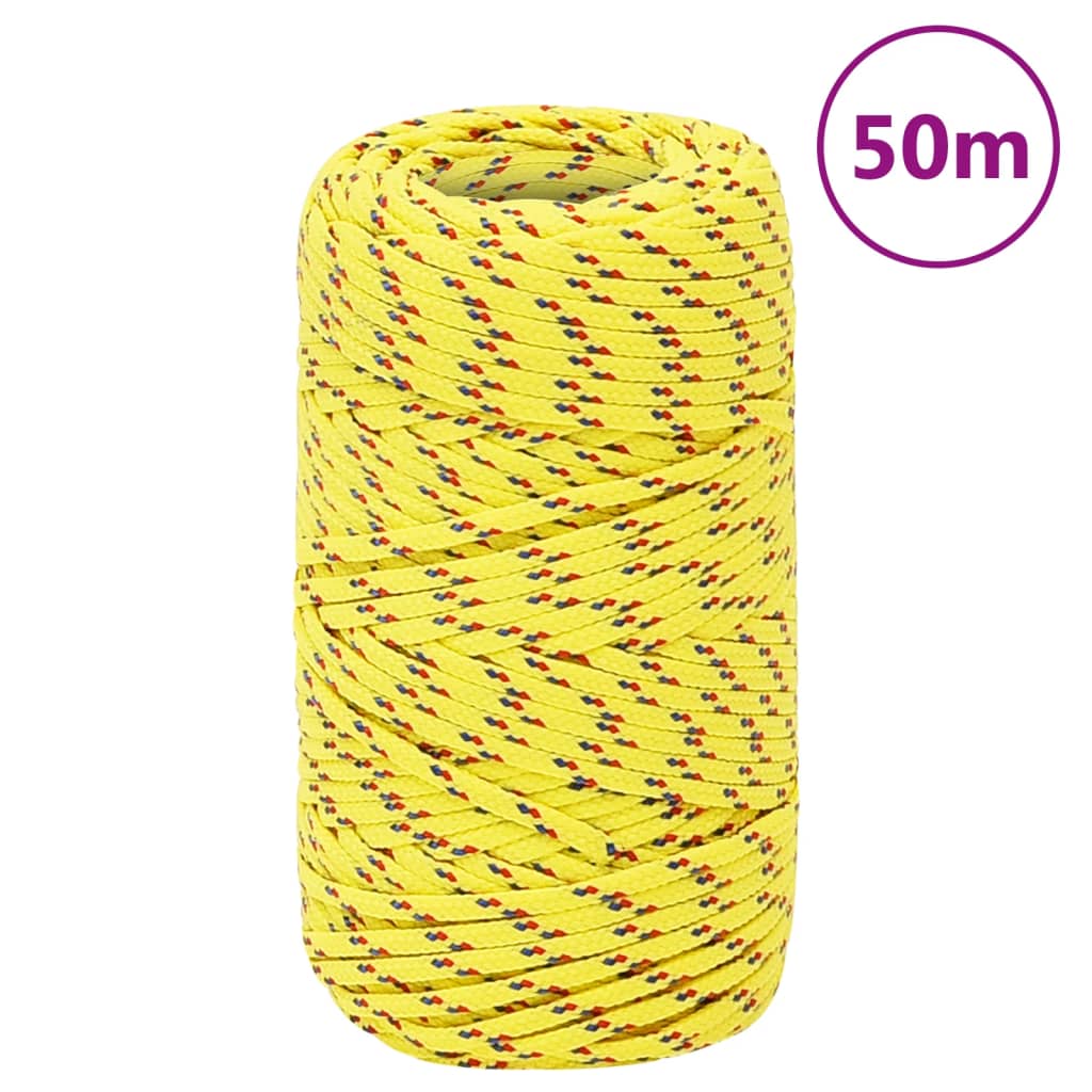 Vidaxl Boat Rope 2 mm 50 m polypropylenová žlutá