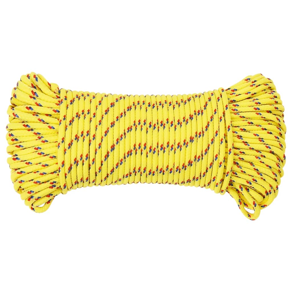 Vidaxl Boat Rope 5 mm 250 m polypropylen gul