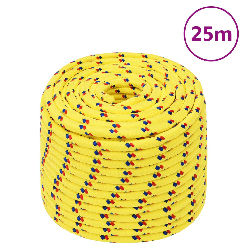 Vidaxl Boat Rope 12 mm 25 m polypropylen gul