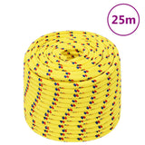 Vidaxl boottouw 12 mm 25 m polypropyleen geel