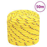 Vidaxl boottouw 16 mm 50 m polypropyleen geel