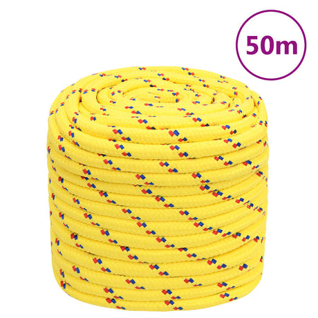 Vidaxl boottouw 16 mm 50 m polypropyleen geel