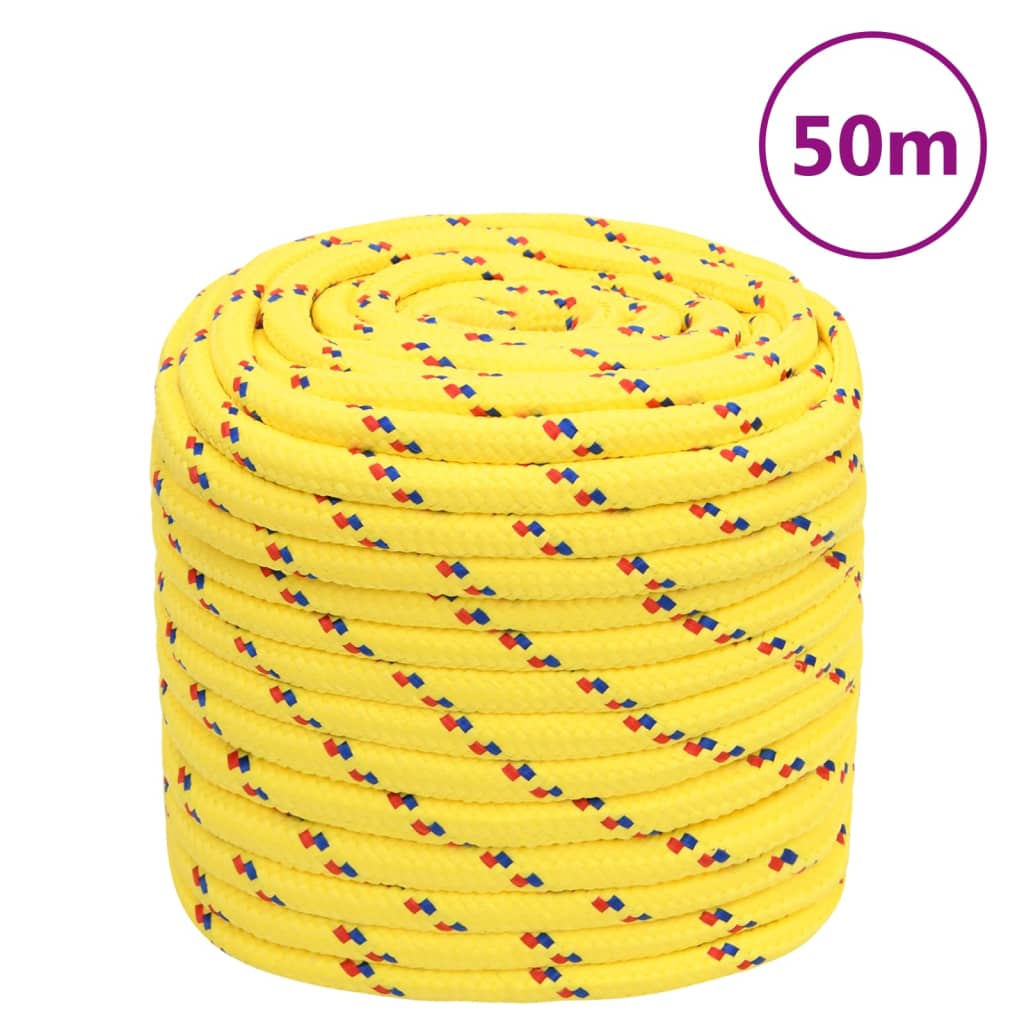 Vidaxl boat rope 18 mm 50 m polypropylene yellow