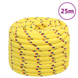 Vidaxl boottouw 20 mm 25 m polypropyleen geel