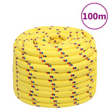 Vidaxl boottouw 20 mm 100 m polypropyleen geel