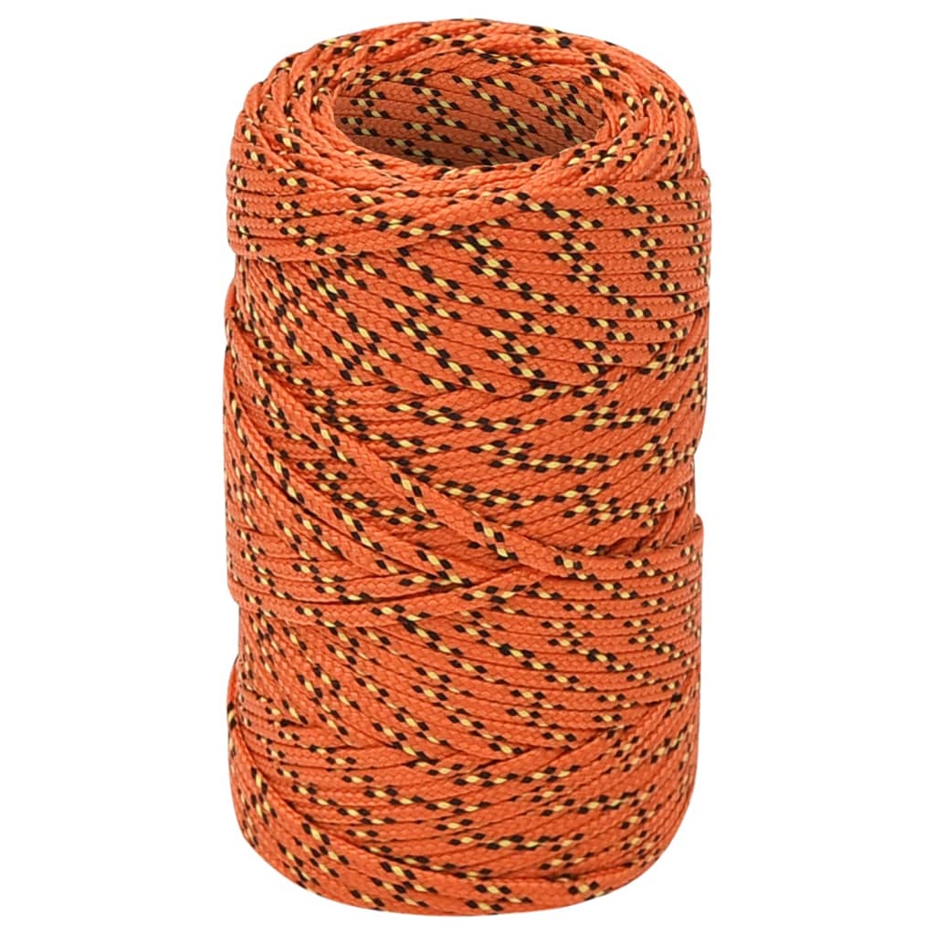 Vidaxl boottouw 2 mm 25 m polypropyleen oranje