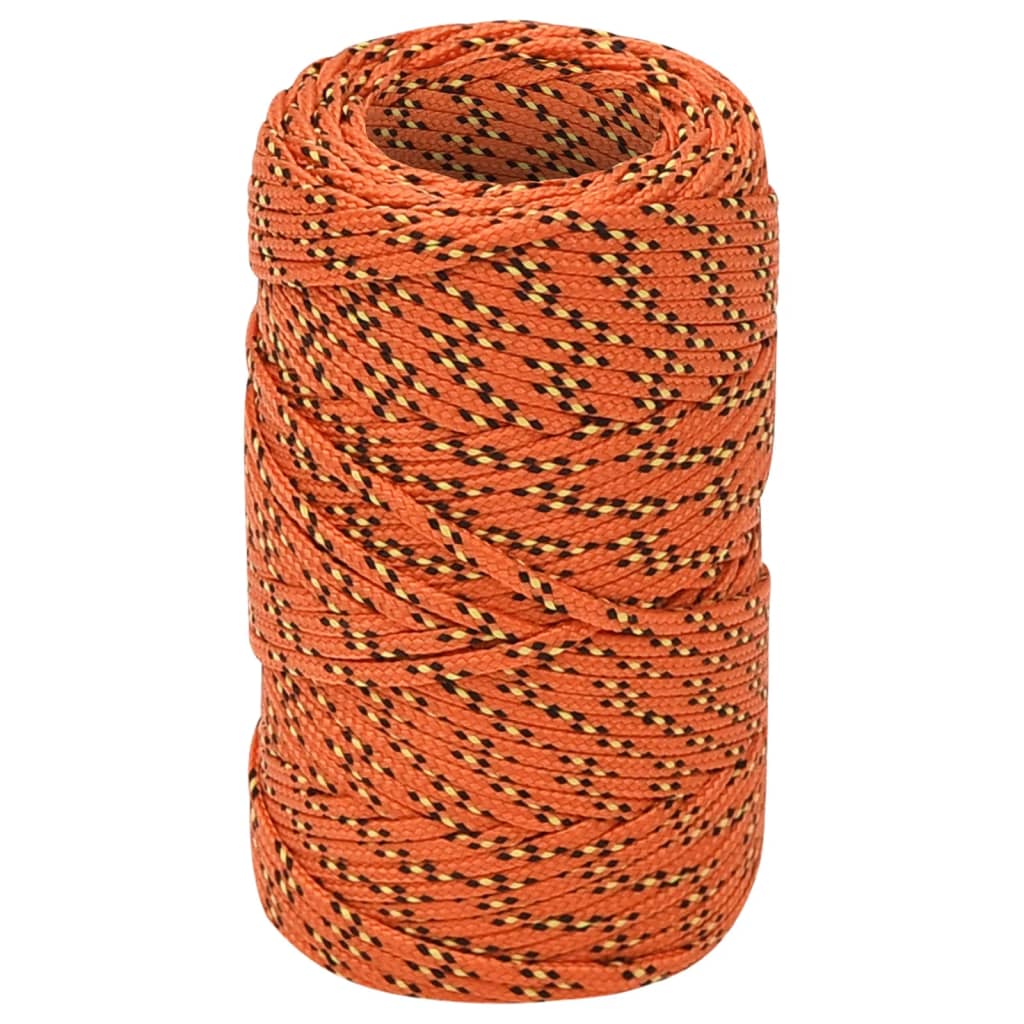 Corde de bateau vidaxl 2 mm 50 m en orange en polypropylène