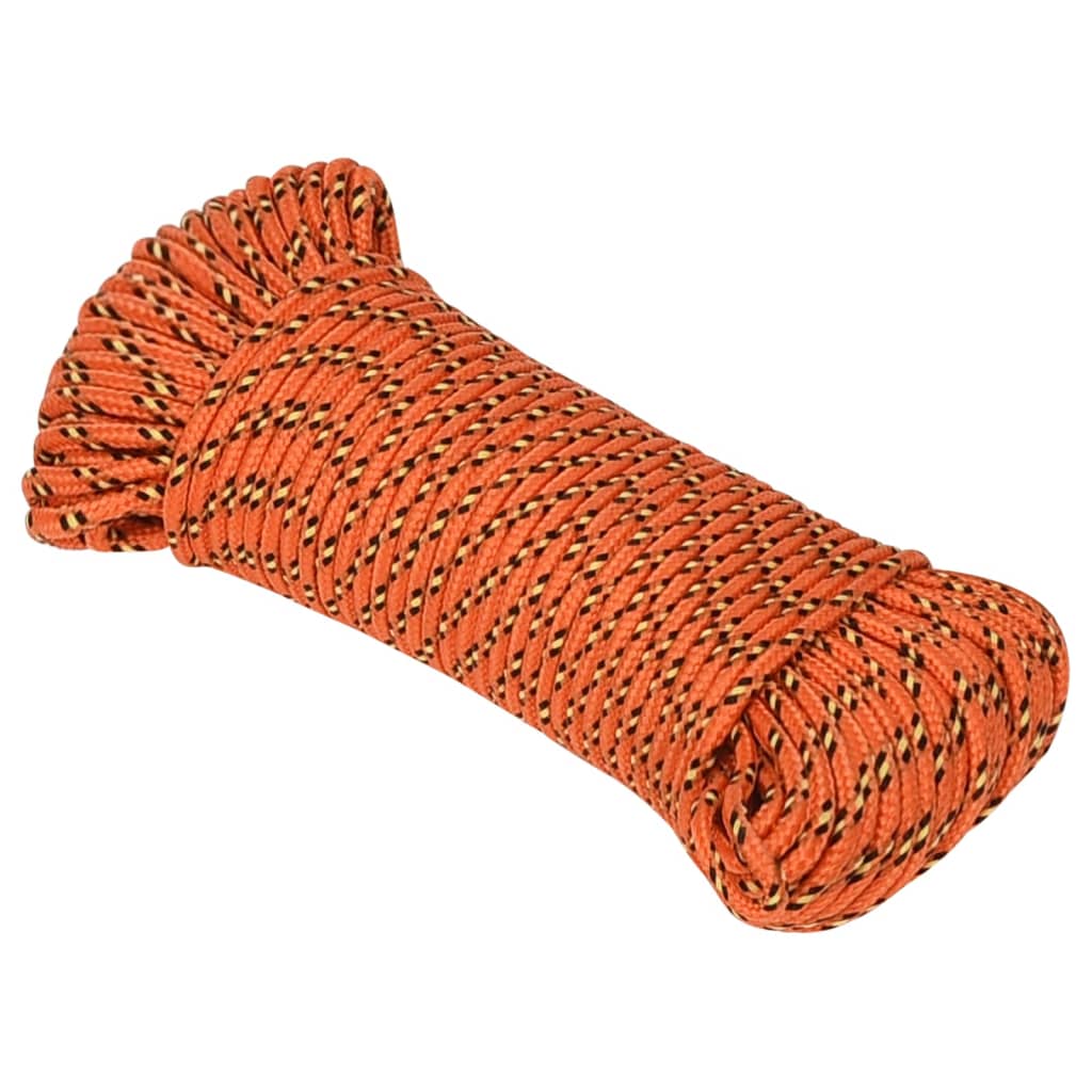 Vidaxl boottouw 3 mm 250 m polypropyleen oranje