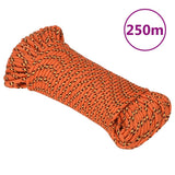 Vidaxl boottouw 4 mm 250 m polypropyleen oranje