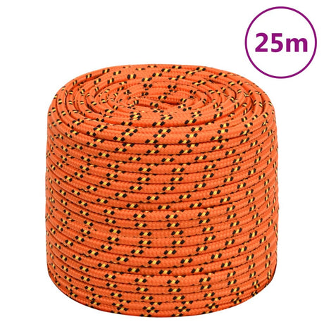 Vidaxl boottouw 6 mm 25 m polypropyleen oranje