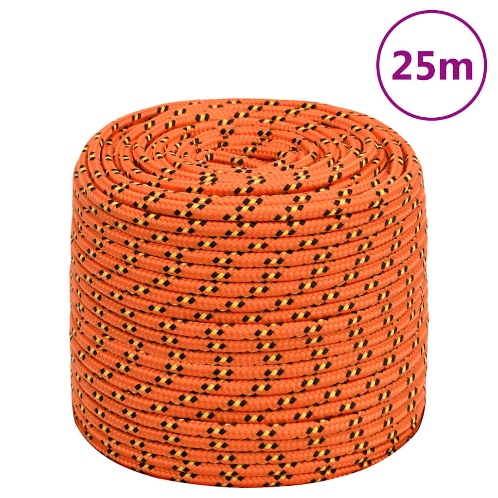 Vidaxl boottouw 8 mm 25 m polypropyleen oranje