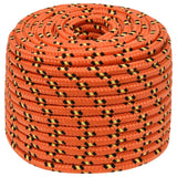 Vidaxl boottouw 12 mm 100 m polypropyleen oranje