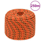 Vidaxl -Bootseil 14 mm 250 m Polypropylenorange