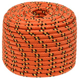 Vidaxl boottouw 14 mm 250 m polypropyleen oranje