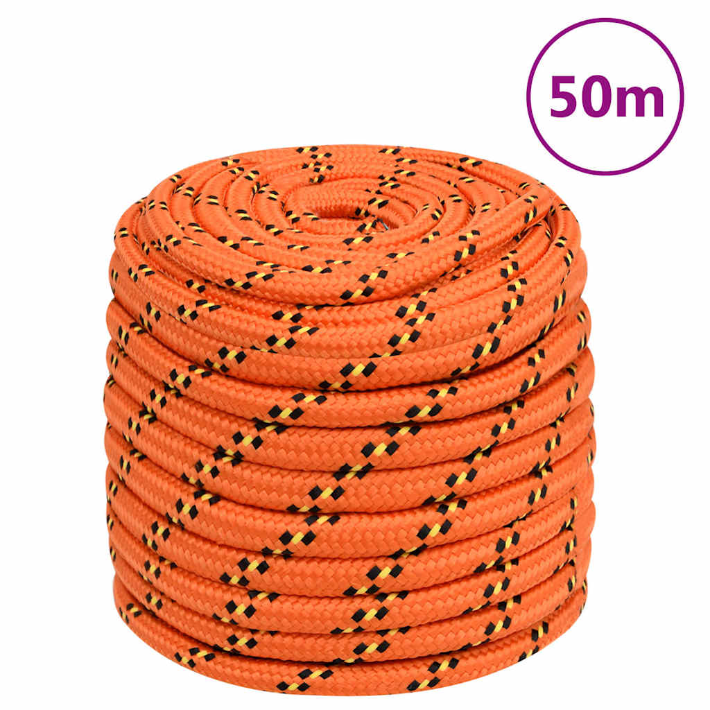Vidaxl boottouw 18 mm 50 m polypropyleen oranje