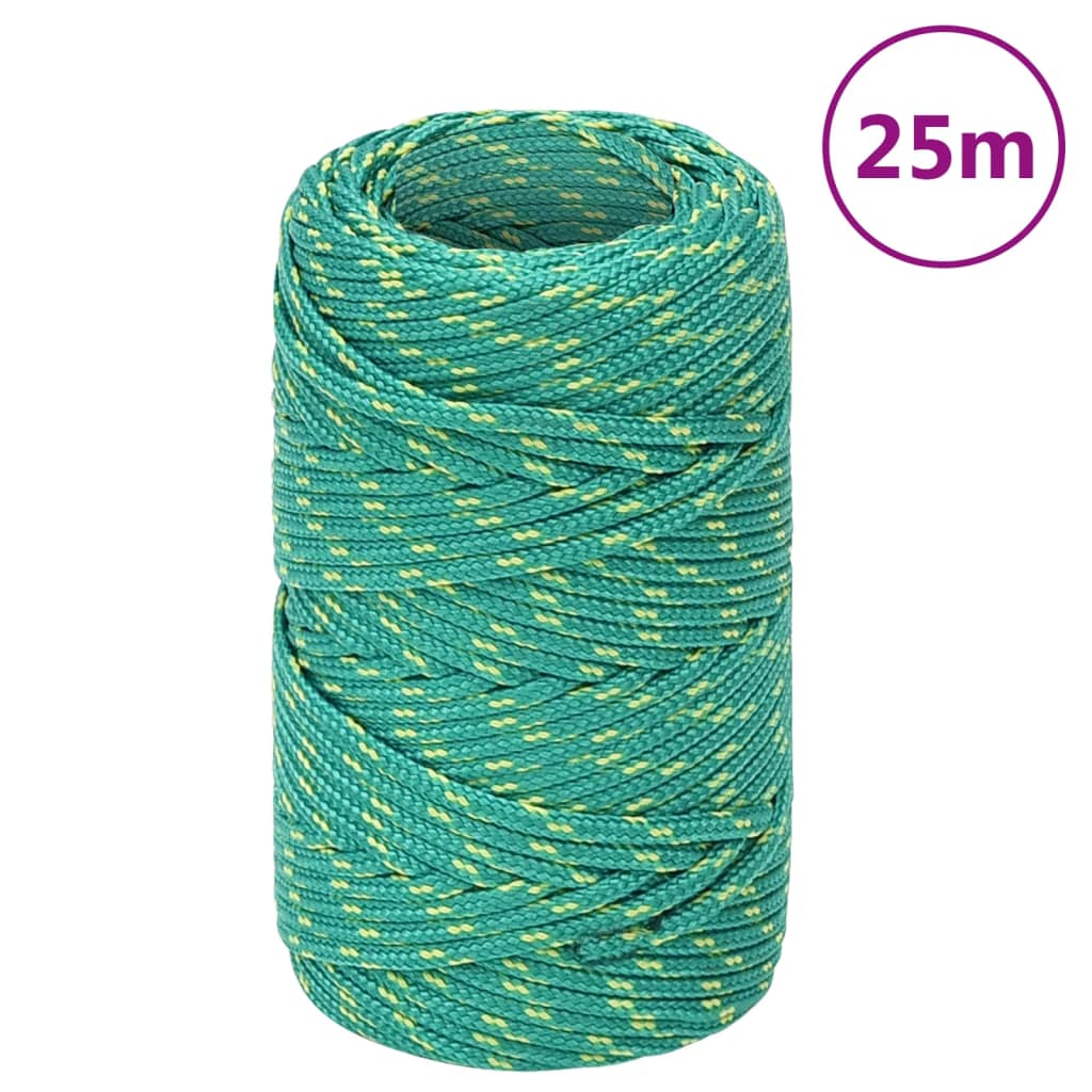 Vidaxl Boat Rope 2 mm 25 m polypropylengrøn