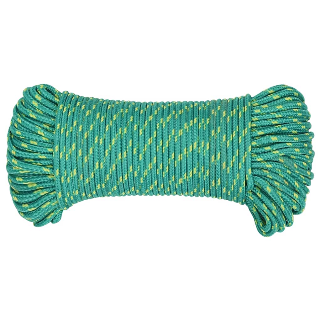 Corde à bateau Vidaxl 3 mm 50 m de polypropylène vert