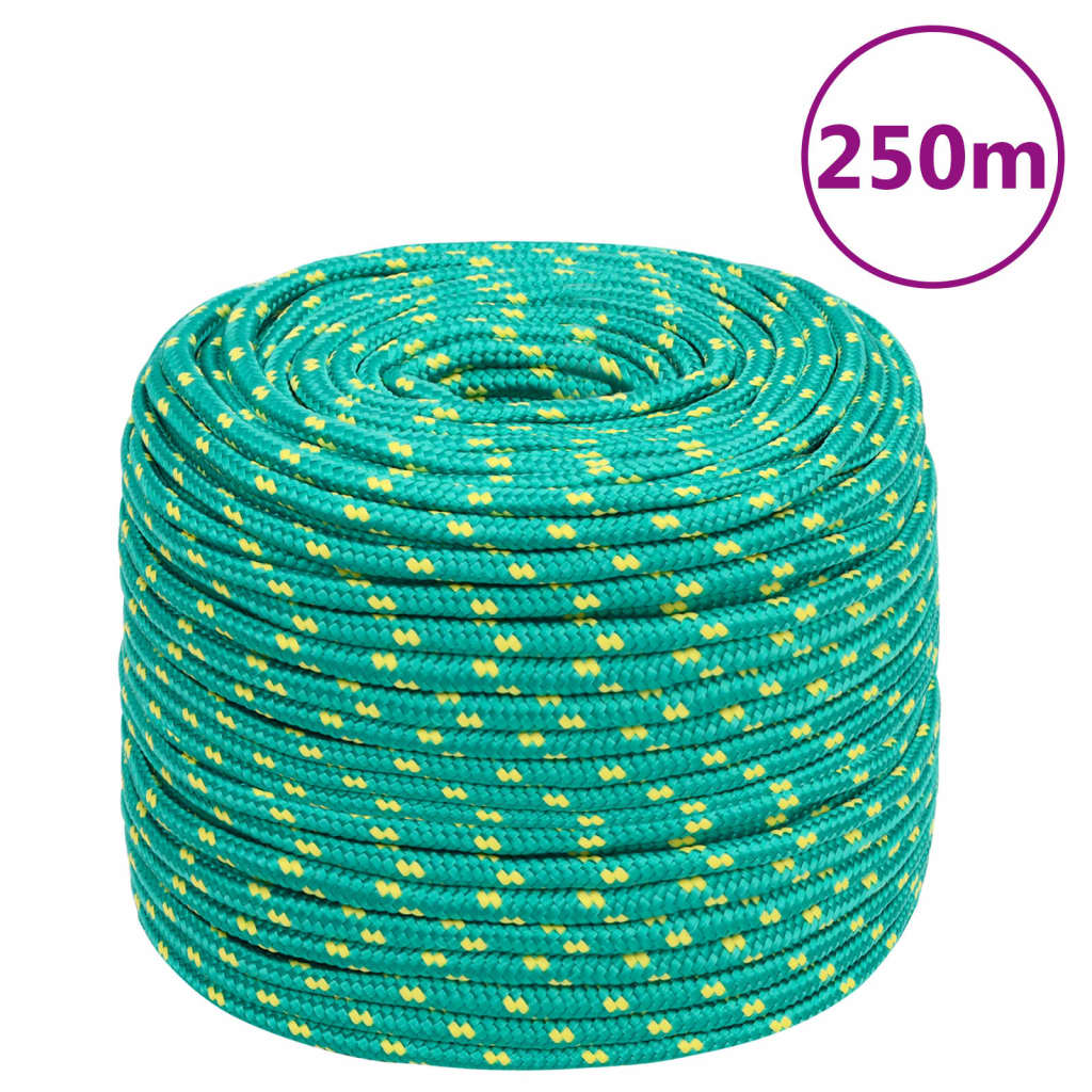 VidaXL Boottouw 6 mm 250 m polypropyleen groen