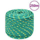 Vidaxl boottouw 12 mm 250 m polypropyleen groen