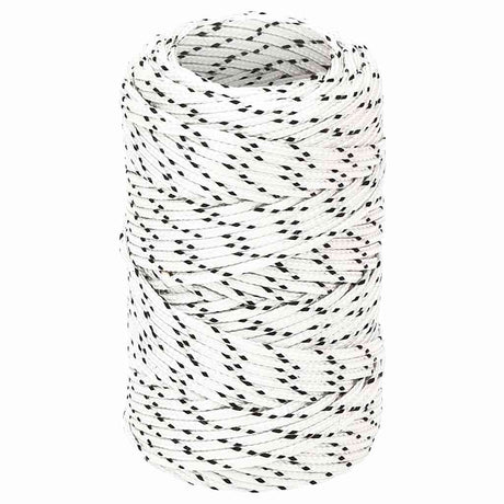 Vidaxl boottouw gevlochten 2 mmx50 m polyester wit