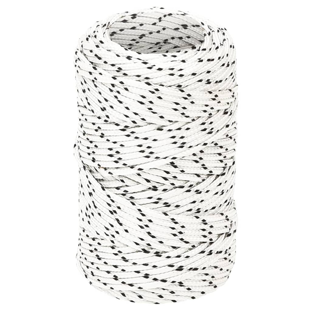 Vidaxl Boat Rope flettet 2 mmx50 m polyester hvid