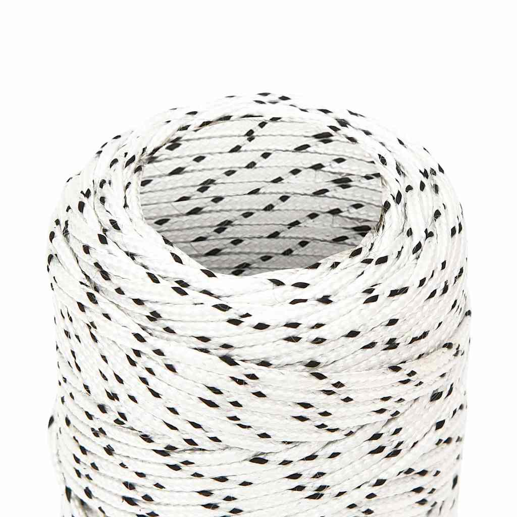 Vidaxl boottouw gevlochten 2 mmx50 m polyester wit