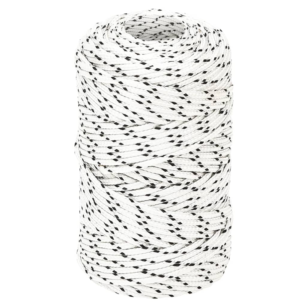 Vidaxl Boat Rope flettet 2 mm x 500 m polyester hvid