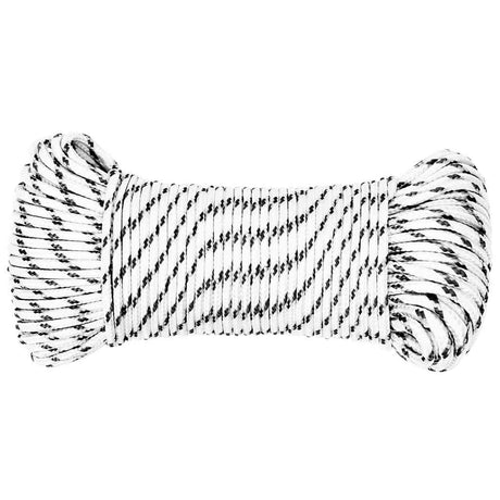 Vidaxl boottouw gevlochten 3 mmx50 m polyester wit