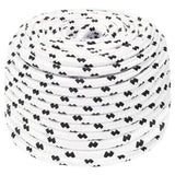 Vidaxl boottouw gevlochten 8 mmx25 m polyester wit