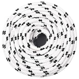 Vidaxl boottouw gevlochten 8 mmx25 m polyester wit