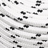 Vidaxl Boat Rope pleciony 12 mmx100 m poliestrowy biały